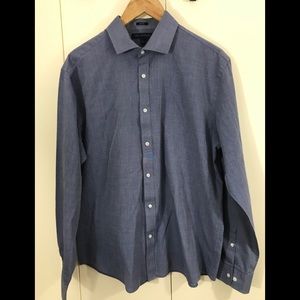 Tommy Hilfiger Men's Long Sleeve Button Down Shirt Slim Fit Size XL 34-34